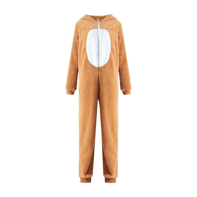 Xkwyshop Family Christmas Gingerbread Romper Reindeer Zipper Hooded Jumpsuit for Men Women Cozy Onesie Pajamas Walmart