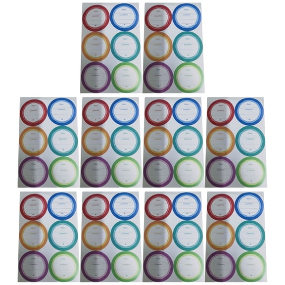 Soimiss 60pcs Food Storage Date Sticker Label Reusable Food Labels PP Synthetic Paper Assorted Color Household Use