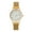 Golden, variant on Lady Quartz Watch Round Dial Magnetic Connection Band No Delay Simple Style High Accuracy Daily Commute Wristwatch Dating Timepiece