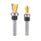 thumbnail image 1 of 2Pcs/Set Dovetail Bit Joint Router with Bearing Woodworking Milling Cutter 1/4in Shank, 1 of 5