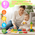 thumbnail image 4 of BIGODY Extra Large Montessori Wooden Shape Sorter Toy for Toddlers 1-3 2-4, Sorting & Stacking Educational Sensory Puzzles, Toys Gifts for 1-2 Years Old Boys Girls, 4 of 6