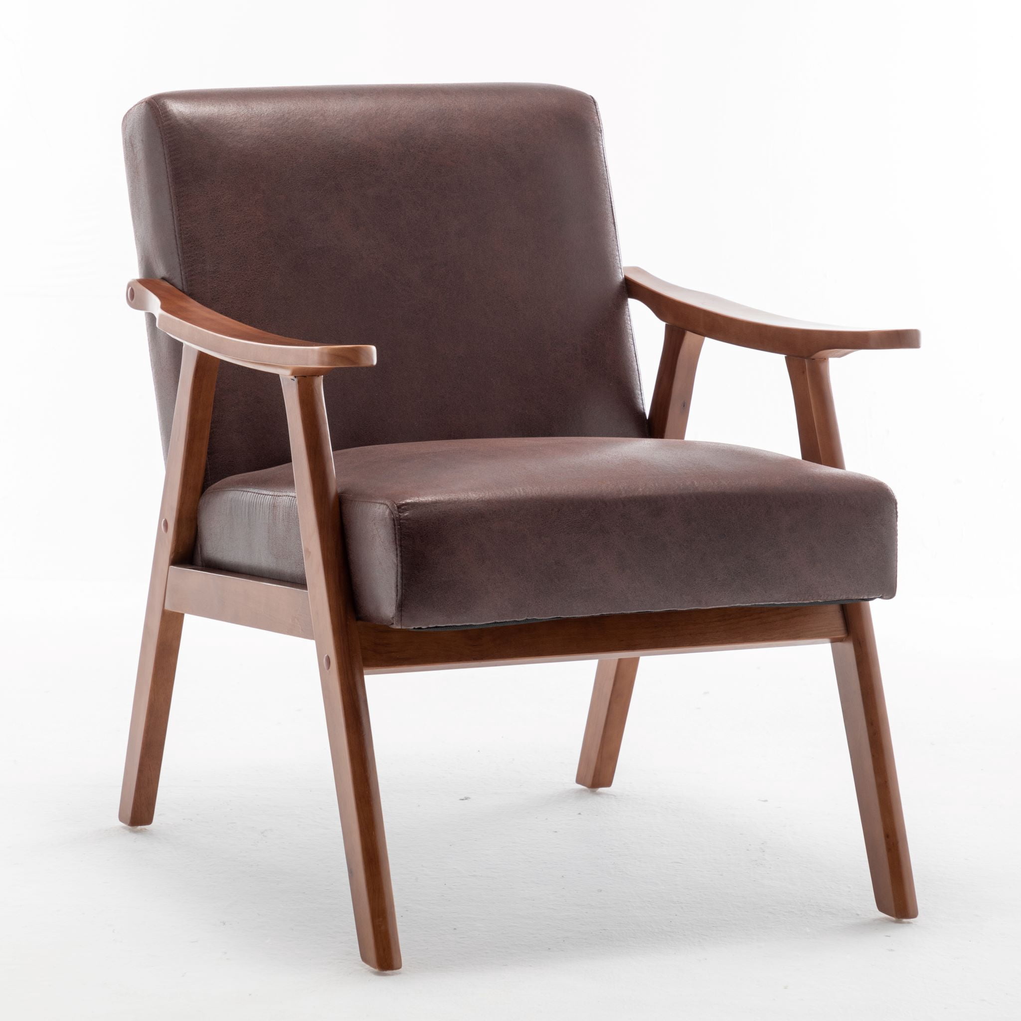 US Pride Furniture Cedrice 26.37" Microfiber Accent Chair, Dark Brown