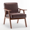thumbnail image 2 of US Pride Furniture Cedrice 26.37" Microfiber Accent Chair, Dark Brown, 2 of 5