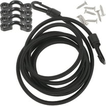 CIMAXIC Bungee Cord with Clamps Bungee Cord Black 1 Set
