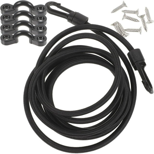 GARVALON Bungee Boat Ties 1 Set Heavy Duty Elastic Rope for Canoes Camping Docking