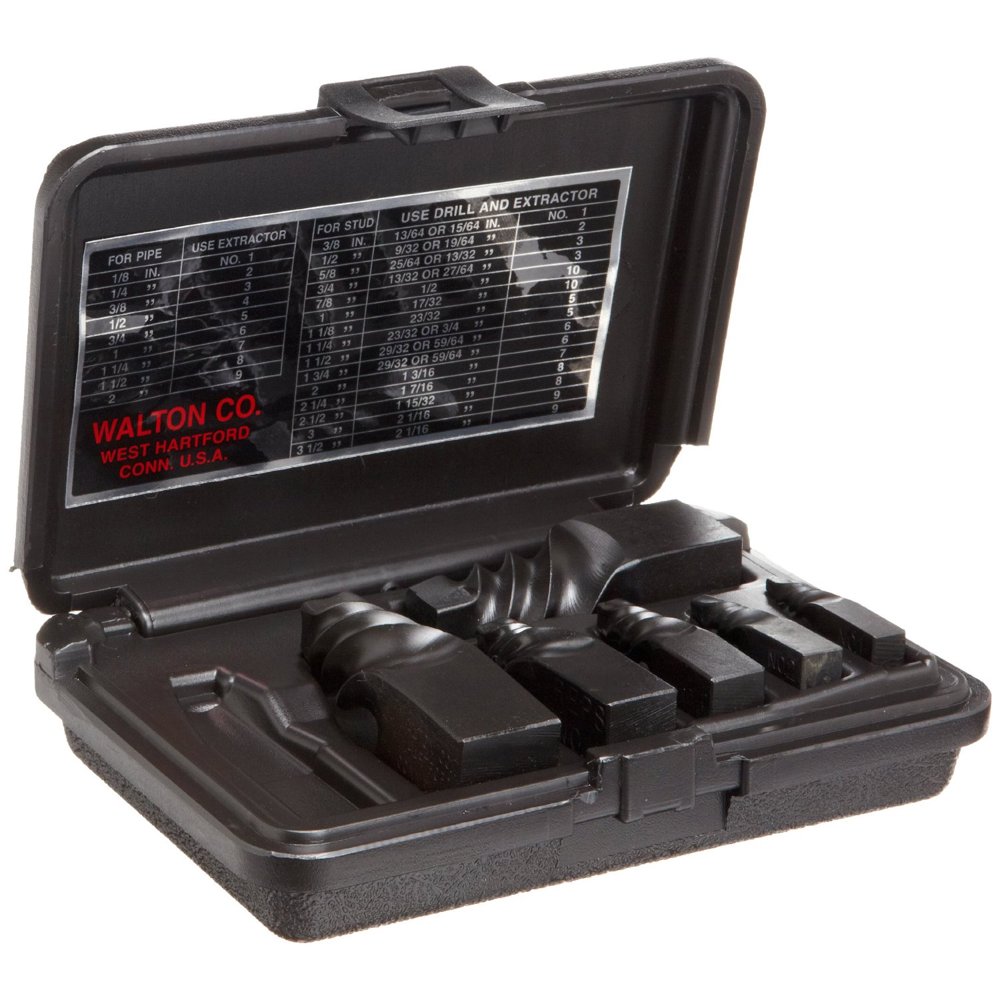 Walton 50206 6 Piece Pipe (NPT) Stud & Screw Extractor Set Walmart