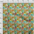 thumbnail image 3 of oneOone Georgette Viscose Orange Fabric California Ocean Ride Craft Projects Decor Fabric Printed By The Yard 42 Inch Wide, 3 of 4