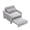 Gray, variant on AOOWOW 32 inch Convertible Lazy Sofa Chair, Gray Pull-Out Sofa Bed with Pillow, Multifunctional Single Couch for Bedroom, Balcony and Small Apartment