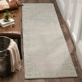 SAFAVIEH Glamour Gaia Floral Bordered Wool Area Rug, Dark Grey, 2' x 3