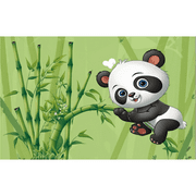 LUUFILx Cute Panda Background Cartoon Bamboo Panda Birthday Banner Decorated with Panda Birthday Party Supplies for Birthday Party