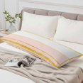 thumbnail image 6 of Modern Pink Gold Body Pillow Cover 20 x 54 Inch Decorative Pillow Cover Minimalist Geometric Yellow Striped Lumbar Pillowcase Seasonal Rectangle Cushion Case for Couch Sofa Bed Living Room, 6 of 9