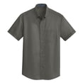 thumbnail image 5 of Mens Short Sleeve Superpro Twill Oxford Cotton/Polyester Button Down Shirt Sterling Grey 2X-Large, 5 of 6