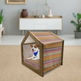 thumbnail image 3 of Mexican Pet House, Folkloric Old Vintage Ornament Design Geometric Shapes and Stripes Colorful, Outdoor & Indoor Portable Dog Kennel with Pillow and Cover, 5 Sizes, Multicolor, by Ambesonne, 3 of 5