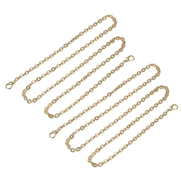 Unique Bargains 43'x0.22' Purse Chain Strap, 2Pack Purse Handle Shoulder Bag Replacement Strap, Gold