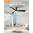 thumbnail image 3 of Ventilador de techo OPONL de 42 pulgadas negro con luz y control remoto, 3 of 9
