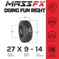 thumbnail image 3 of MASSFX 27x9-14 27x11-14 Front & Rear Tires - 6 Ply Durable Dual Compound for ATV & UTV 27x9x14 27x11x14(2 Pack), 3 of 8