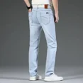 thumbnail image 5 of Pantalones vaqueros de verano para hombre, pantalones elásticos, pantalones vaqueros para hombre, pantalones cargo elásticos, estilo callejero japonés, otoño coreano 2024, pierna ancha, informal, XS, 5 of 5