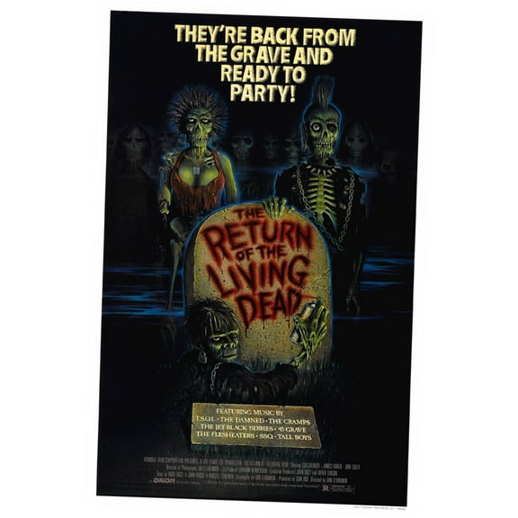 Return Of The Living Dead The Movie Poster Wall Art Metal Sign 8Inx 12In Metal Print 8x12 Square Adults Metal Prints
