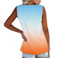 thumbnail image 5 of gakvbuo Summer Tank Tops For Women 2024 Casual Workout Shirts Scoop Neck Sleeveless U Neck Dolphin Hem Flowy Loose Fit Blouse Shirt Tunic Top, 5 of 7