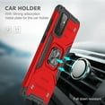 thumbnail image 6 of NIFFPD Galaxy A72 Case, Samsung A72 Case Ring Kickstand Hard PC Soft TPU Phone Cover for Samsung Galaxy A72 5G Red, 6 of 7