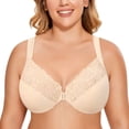 thumbnail image 1 of Sostén DELMIRA Tallas Grandes con Cierre Frontal y Encaje Beige 48C, 1 of 6