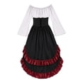 thumbnail image 7 of LYHaoo Girls Child Outfits For Halloween Medieval Outfit For Girls Seafaring Adventure Dress,Dress Up Outfits(8-9 Years), 7 of 7