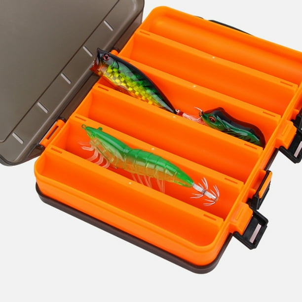 Trayknick Fish Lure Organizer Lightweight Portable Stable Fishing Baits  Case Lure Tackle Double Sided Storage Box for Home Black L 