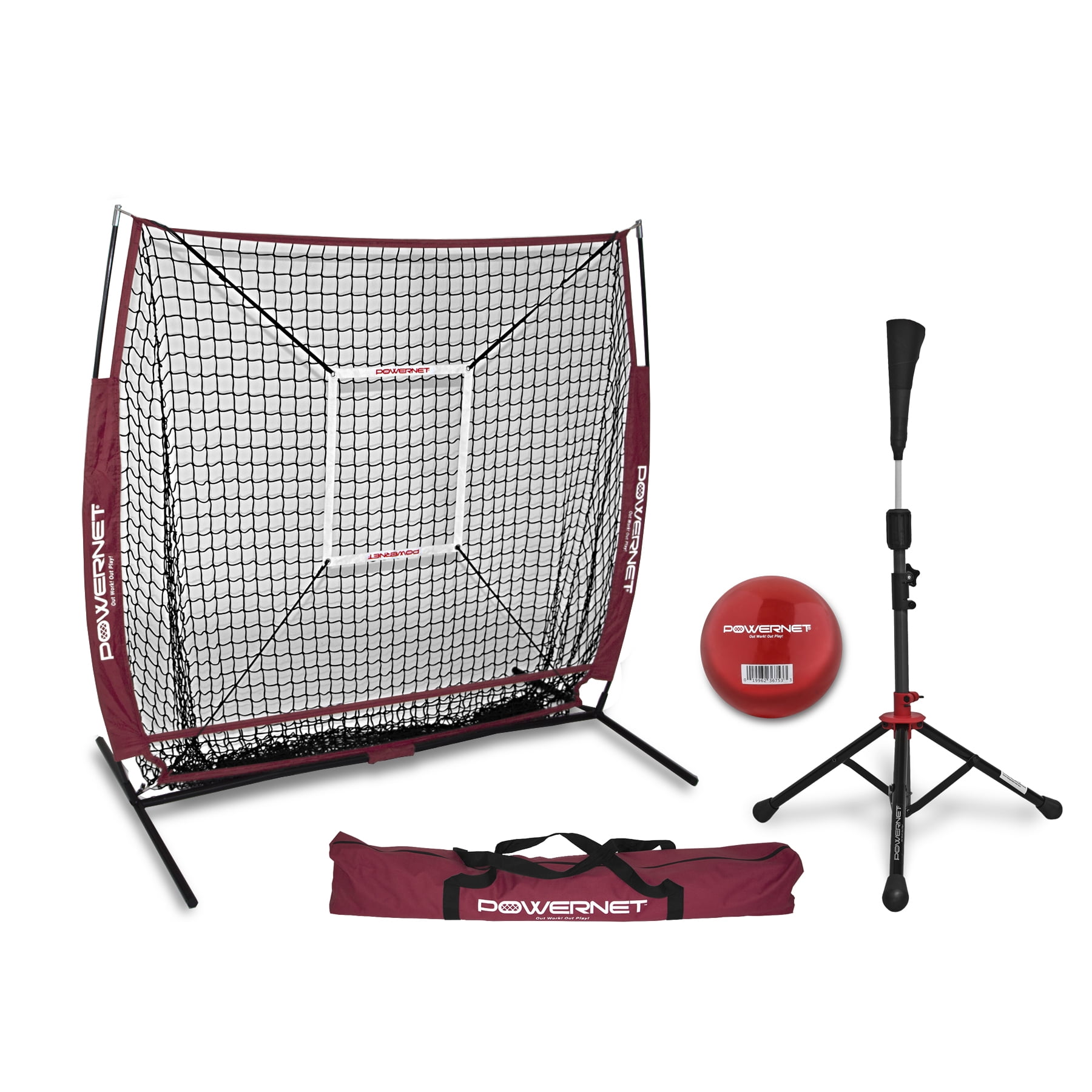 Practice Net 5 x 5 (Bundle with Strike Zone, Batting Tee, and
