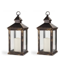 WORGEOUS  Outdoor Lantern Solar Flickering Pathway Decoration Hanging Candle