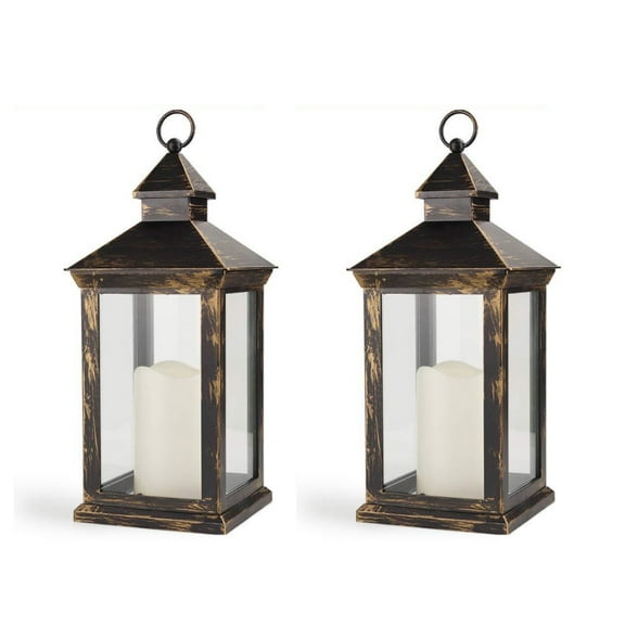 WORGEOUS  Outdoor Lantern Solar Flickering Pathway Decoration Hanging Candle