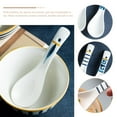 thumbnail image 3 of 4 Pcs Ceramic Spoon Household Flatware Kitchen Sampling Bulk Chinese Soup Spoons, 3 of 6