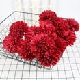 thumbnail image 4 of Nvzi 12Pcs Artificial Chrysanthemum Flowers Faux Red Ball Flowers Burgundy Fall Flowers for Christmas (Red), 4 of 4