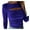 Blue, variant on Gubotare Long Sleeve Crop Top Women's Long Sleeve Shirts Pleated V Neck Casual Tunic Tops Comfy Fall Clothes,Blue XL