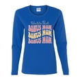 thumbnail image 2 of Wild Bobby, World's Best Bonus Mom Mother's Day Womens Graphic Long Sleeve Tee, Royal, X-Large, 2 of 6