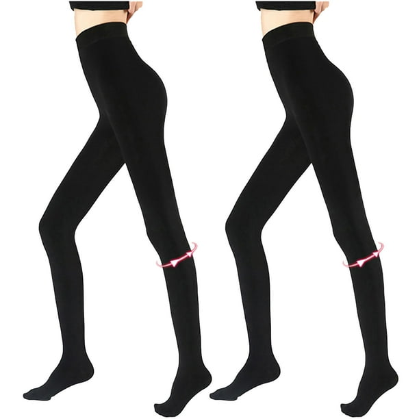 Lolmot 2PC Fashion Women Pantyhose Solid Leggings Super Elastic Slim Casual  Legging 