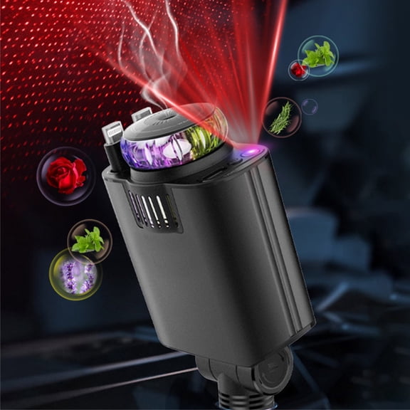 Oliegs Couverture Chauffante Chargeur de Voiture PD Charge Rapide Rétractable avec Adaptateur USB Vaporisateur Aromatique & Lumière Ambiante 30ML Chocolat