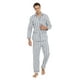 thumbnail image 1 of Apparonia Conjunto de Pijamas para Hombre Pijamas de Algodón con Cuello con Muescas para Hombre Ropa de Dormir de Manga Larga para Hombre con Bolsillos y Rayas Calmantes Delanteras Fly XL, 1 of 6