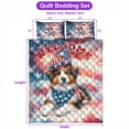 thumbnail image 5 of Miniature American Shepherd Patriotic Welcome for 4Th of July Independence Day Quilt Bedding Set MAS Dog Lover Gifts 1 Blanket Bed Cover 2 Pillowcases - 00010, 5 of 5