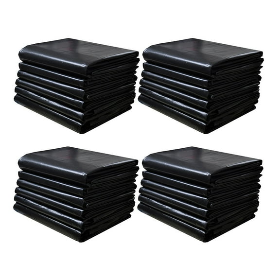 50 Pcs Sanitation Garbage Bags Compactor Trash Black Litter Office