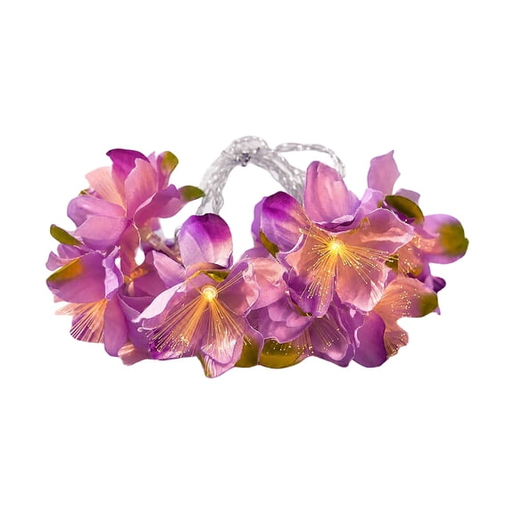 Artificial Flower String Lights LED Fairys Lights Garland With Fake Flowers Battery Operated Waterproof For Bedroom Wedding Party Garden Home Decor