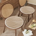 thumbnail image 5 of Tgbvmt Round Sponge Plushing Chair Pad Non Slip Thick Comfortable Seat Cushion Tea Chair Stool Cushion Soft Round Chair Mat Kitchen Dining Office Home Living Room Decorative Seat Pad Durable, 5 of 6