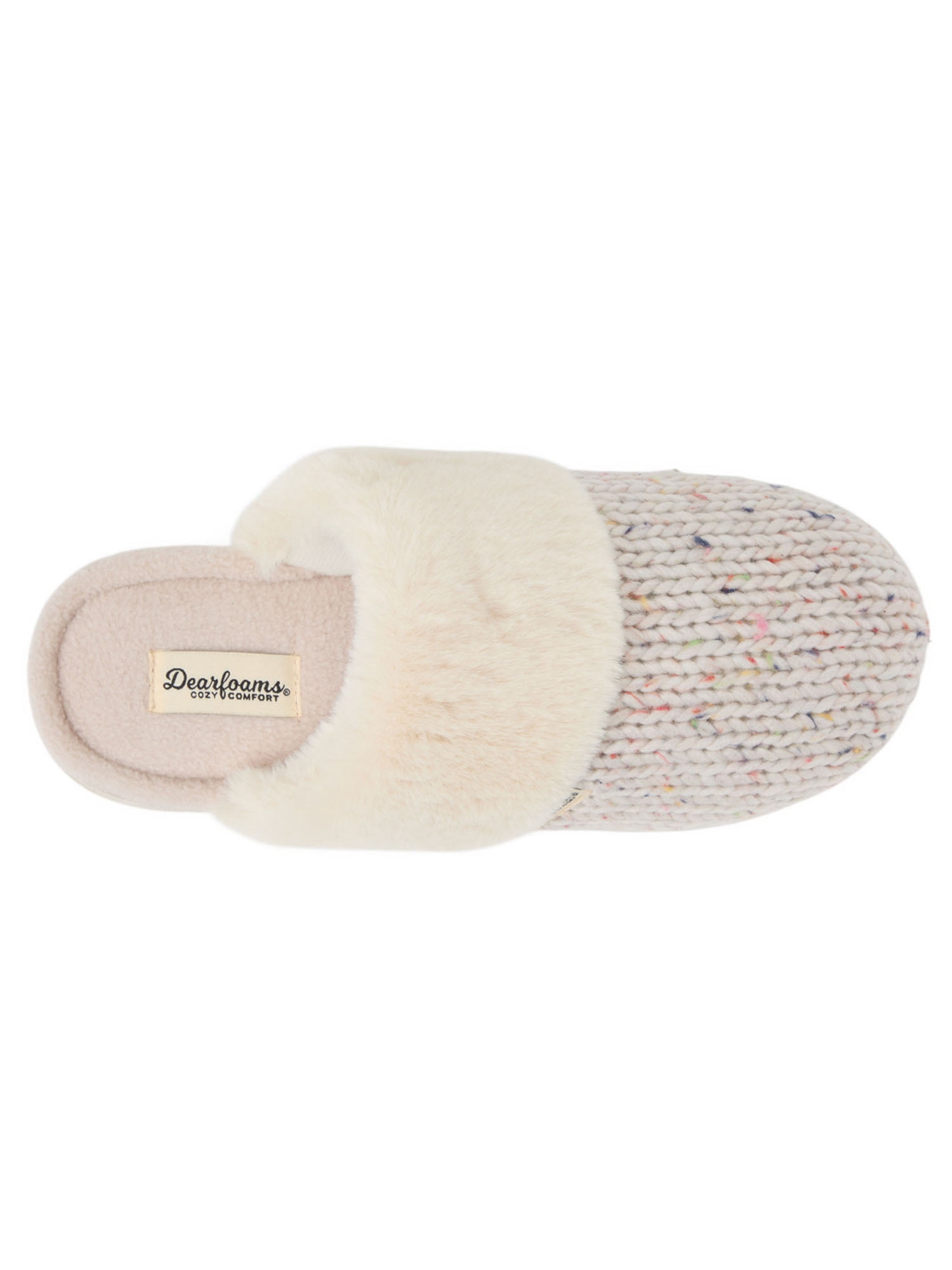 Dearfoams Cozy Comfort Women's Knit Speckeled Scuff Slippers