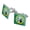 Silver, variant on State of Washington Flag Square Cufflink Set - Silver or Gold