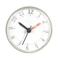 thumbnail image 2 of 1 pieza Reloj de pared de succión impermeable Mini reloj decorativo Decoración Reloj de pared antivaho para baño Cocina Comedor Sin batería, 2 of 3