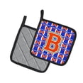 thumbnail image 2 of Carolines Treasures CJ1083-BPTHD Letter B Football Green, Blue and Orange Pair of Pot Holders, 7.5HX7.5W, multicolor, 2 of 2