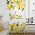 thumbnail image 5 of Yellow Lemons Sheer Curtains 45 Inches Long, Summer Fruits Leaves Pastoral Botanical Light Filering Curtains, Breathable Simi Curtain Privacy Drapes for Kitchen Bathroom Small Window Treatment, 5 of 9