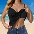 thumbnail image 5 of Camisole Tops for Women 2 PCs Built in Padded Bra Sweetheart Neck Adjustable Spaghetti Strap Cotton Cami Tank Tops Undershirts Soft Bodycon Sleeveless Tank Top Daily Running Yoga Tops, A L, 5 of 5
