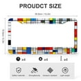 thumbnail image 3 of License Plate Cover Colored Squares Personalized License Plate Frame 2 PCS Exotic Geometry Aluminum Metal License Plate Frame Car Accessories US Canada Standard, 3 of 6