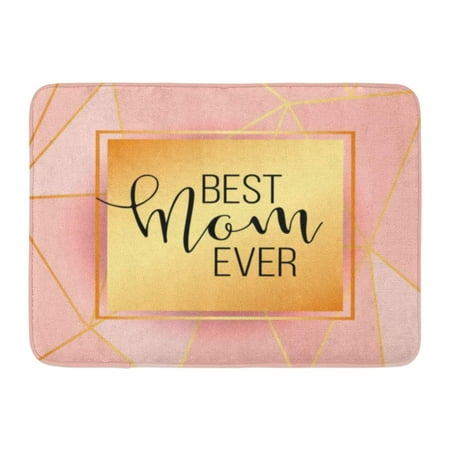 GODPOK Feminine Rose Best Mom Mum Ever Pink with Gold Lines Elegant Design for Advertise Promo Offer Sale Day Rug Doormat Bath Mat 23.6x15.7 (Best Door To Door Sales Techniques)