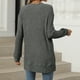 thumbnail image 5 of Jersey ligero de manga larga y cuello redondo para mujer - Jersey túnica informal, poliéster de color liso, tallas S-XXL para el otoño, 5 of 7